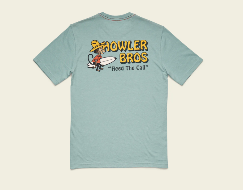 El Monito Surfs T-Shirt- Riviera Blue